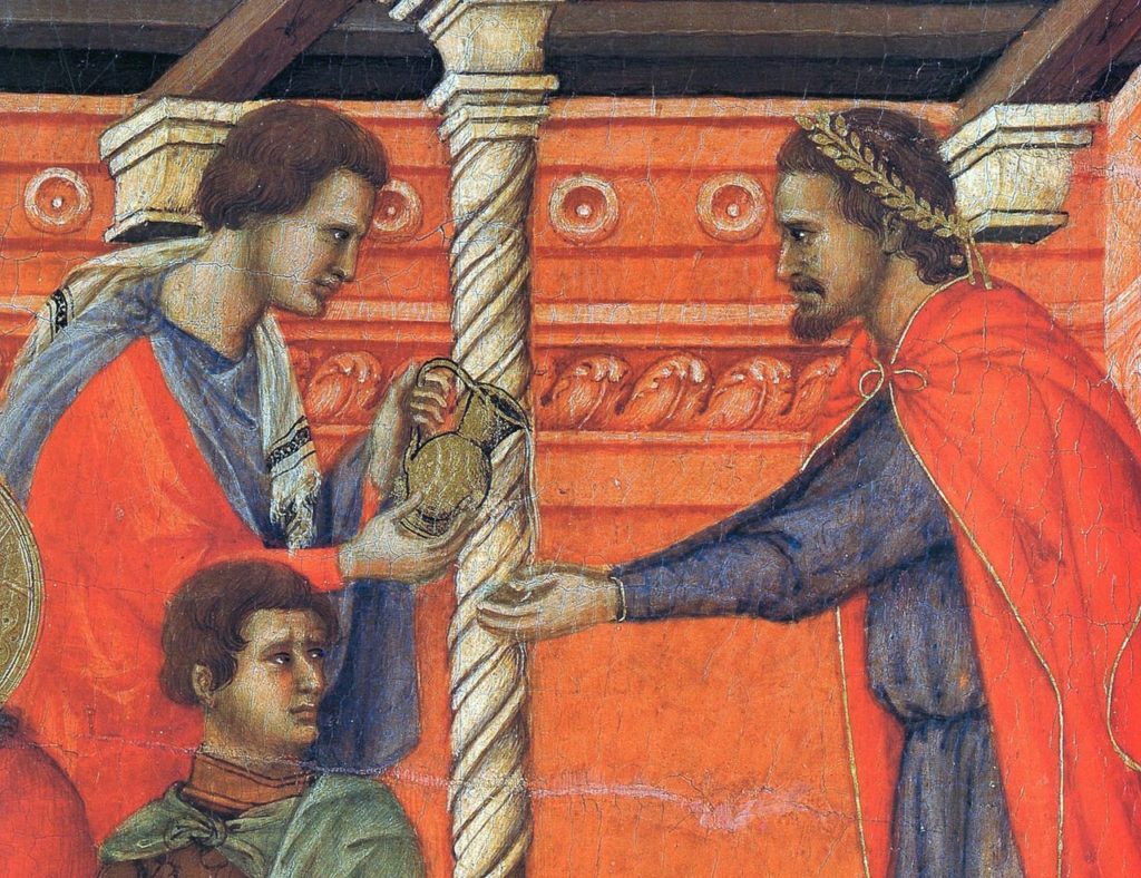Pilate s'en lave les mains, Duccio